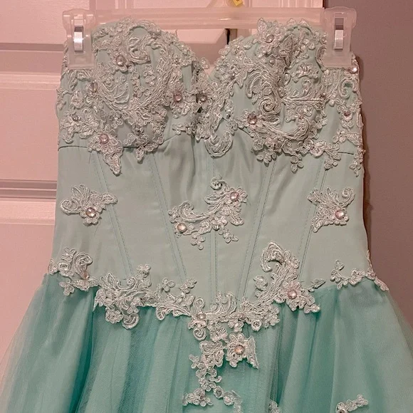 slim fit dress slacks High Neck Mint Green Chiffon A-line Bridesmaid Dress – Ohmollydress main image 1